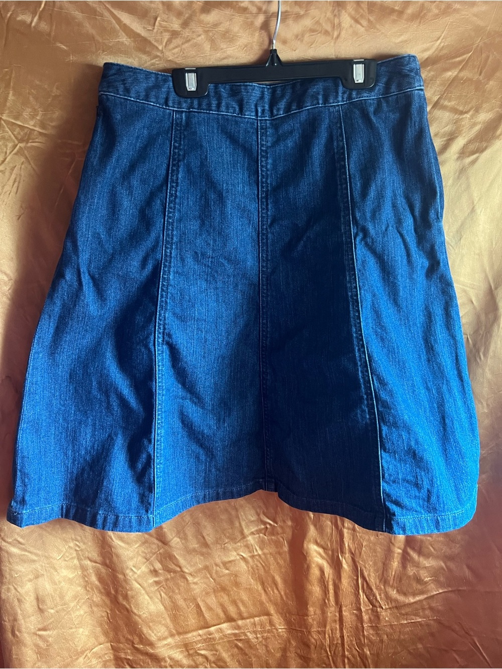 LL Bean Blue Denim A-Line Skirt